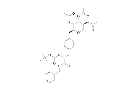 N(ALPHA)-(TERT.-BUTOXYCARBONYL)-C-(2,3,4-TRI-O-ACETYL-ALPHA-L-RHAMNOPYRANOSYL)-L-TYROSINE-BENZYLESTER