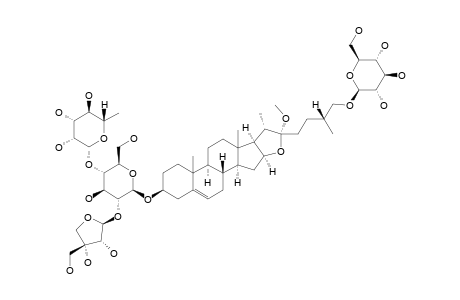 #46;26-O-BETA-D-GLUCOPYRANOSYL-22-ALPHA-METHOXY-3-BETA,26-DIHYDROXY-(25R)-FUROST-5-ENE-3-O-BETA-D-APIOFURANOSYL-(1->2)-[6-DEOXY-ALPHA-L-MANNOPYRANOSYL-(1->4)]-