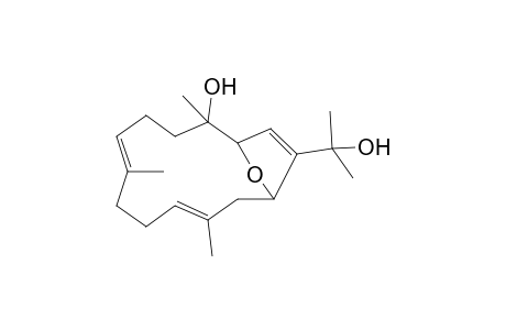 3,14-EPOXY-1(E),7(E),11(E)-CEMBrATRIENE-14,15-DIOL