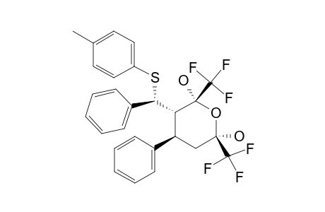 3-{[(4-METHYLPHENYL)-THIO]-(PHENYL)-METHYL}-4-PHENYL-2,6-BIS-(TRIFLUOROMETHYL)-TETRAHYDRO-2-H-PYRAN-2,6-DIOL