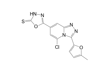 5-[5'-Chloro-3'-(5"-methylfuran-2"-yl)-(1,2,4)-triazolo[4,3-a]pyridin-7'-yl]-(1,3,4)-oxadiazole-2-thione