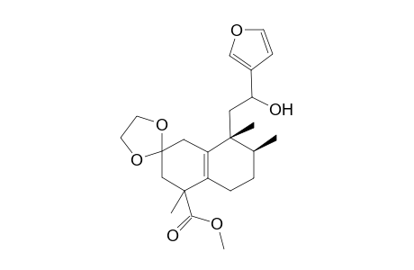 (7'S,8'R)-8'-(2-Furan-3-yl-2-hydroxy-ethyl)-4',7',8'-trimethyl-3',4',5',6',7',8'-hexahydro-1'H-spiro[[1,3]dioxolane-2,2'-naphthalene]-4'-carboxylic acid methyl ester