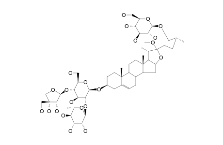 (3-BETA,22-ALPHA,25R)-26-(BETA-D-GLUCOPYRANOSYLOXY)-2-METHOXYFUROST-5-EN-3-YL_O-D-APIO-BETA-D-FURANOSYL-(1->4)-O-[ALPHA-L-RHAMNOPYRANOSYL-(1-2)-BETA-D-GLUCOPY