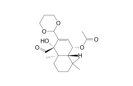 1-Naphthalenecarboxaldehyde, 4-(acetyloxy)-2-(1,3-dioxan-2-yl)-1,4,4a,5,6,7,8,8a-octahydro-1-hydroxy-5,5,8a-trimethyl-, [1S-(1.alpha.,4.beta.,4a.alpha.,8a.beta.)]-