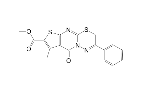 methyl 8-methyl-9-oxo-2-phenyl-3H,9H-thieno[2',3':4,5]pyrimido[2,1-b][1,3,4]thiadiazine-7-carboxylate