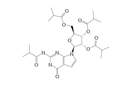 2-[(2-METHYLPROPANOYL)-AMINO]-7-[2,3,5-TRIS-O-(2-METHYLPROPANOYL)-BETA-D-RIBOFURANOSYL]-3H-PYRROLO-[2,3-D]-PYRIMIDIN-4(7H)-ONE