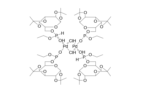 DICHLOROTETRA[6-O-(ETHYLPHOSPHITO)-1,2;3,4-DI-O-ISOPROPYLIDENGALACTOPYRANOSYL]DIPALLADIUM