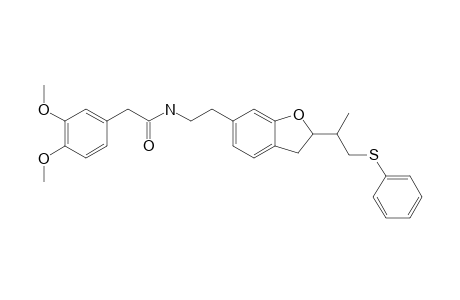 N-[2'',3''-DIHYDRO-2''-(1'''-METHYL-2'''-PHENYLTHIOETHYL)-BENZOFURAN-6''-YL]-ETHYL]-2-(3'''',4''''-DIMETHOXYPHENYL)-ETHANEAMIDE