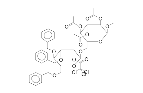 METHYL 2,3,4-TRI-O-ACETYL-6-O-(3,4,6-TRI-O-BENZYL-2-O-TRICHLOROACETYL-ALPHA-D-MANNOPYRANOSYL)-ALPHA-D-GLUCOPYRANOSIDE