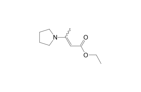 beta-methyl-1-pyrrolidineacrylic acid, ethyl ester