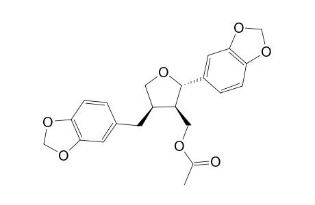 9-ACETOXY-[3,4:3',4']-BIS-METHYLENEDIOXY-7,9'-EPOXY-LIGNAN;(7S,8R,8'R)-9-O-ACETYLDIHYDRO-SESAMIN