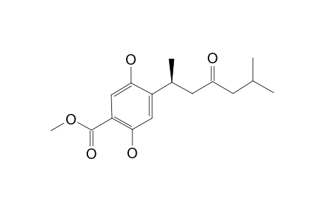 AR-DIHYDROXY-EPI-JUVABIONE;METHYL-2,5-DIHYDROXY-4-[(1S),5-DIMETHYL-3-OXOHEXYL]-BENZOATE