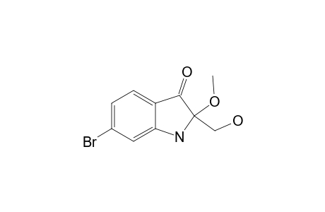 MATEMONE;6-BROMO-2-METHOXY-2-HYDROXYMETHANE-3-INDOLINONE