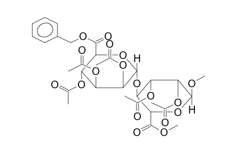 METHYL{METHYL-2,3-DI-O-ACETYL-4-O-[BENZYL(2,3,4-TRI-O-ACETYL-ALPHA-D-MANNOPYRANOSYL)URONATE]-ALPHA-D-MANNOPYRANOSIDE}URONATE