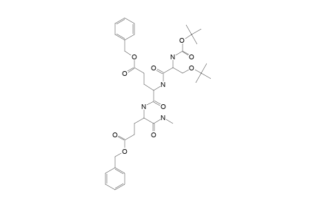 N-ALPHA-(TERT.-BUTOXYCARBONYL)-O-(TERT.-BUTYL)-SERYL-O-(BENZYL)-GLUTAMYL-O-(BENZYL)-GLUTAMYL-METHYLAMIDE;BOC-SER-(T-BU)-(3)-GLU-(OBZL)-(2)-GLU-(OBZL)-(1)-NHME