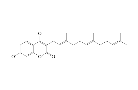 AMMORESINOL;4,7-DIHYDROXY-3-[(2E,6E)-3,7,11-TRIMETHYLDODECA-2,6,10-TRIEN-1-YL]-2H-CHROMEN-2-ONE