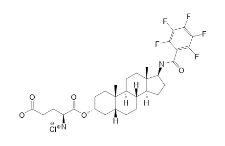 17-ALPHA-(PENTAFLUOROBENZOYL)-AMINO-5-BETA-ANDROSTAN-3-ALPHA-YL-GLUTAMATE-HYDROCHLORIDE