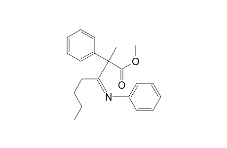 Methyl 2-methyl-2-phenyl-3-phenyliminoheptanoate