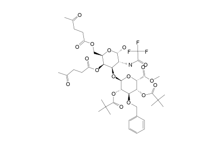 3-O-(METHYL-3-O-BENZYL-2,4-DI-O-PIVALOYL-ALPHA-L-IDOPYRANOSYLURONATE)-2-DEOXY-4,6-DI-O-LEVULINOYL-2-TRIFLUOROACETAMIDO-ALPHA-D-GALACTOPYRANOSIDE