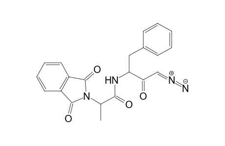 1,3-Dioxo-N-(1-((1'-diazomethylcarbonyl-2'-phenyl-ethyl)-carbamoyl)-ethyl)-isoindole