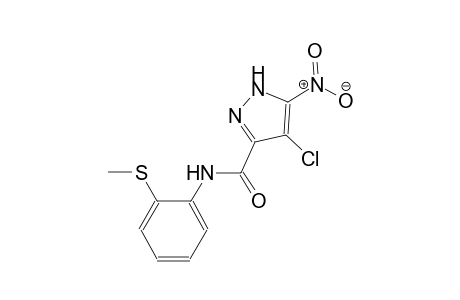 4-chloro-N-[2-(methylsulfanyl)phenyl]-5-nitro-1H-pyrazole-3-carboxamide