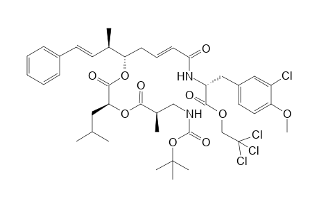 [2,2,2-Trichloroethyl ester of 3-chloro-O-methyl-D-tyrosine-N-[(1-oxo-6-methyl-8-phenyl)octa-2,7-dien-5-yl] (2S,2'R)-2-[[3'-[(tert-butoxycarbonyl)amino]-2'-methylpropanoyl]oxy]-4-methypentanoate