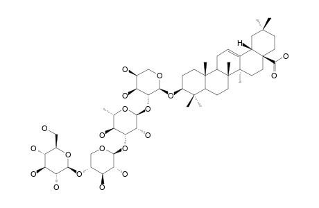 3-O-BETA-D-GLUCOPYRANOSYL-(1->4)-BETA-D-XYLOPYRANOSYL-(1->3)-ALPHA-L-RHAMNOPYRANOSYL-(1->2)-ALPHA-L-ARABINOPYRANOSYLOLEANOLIC-ACID