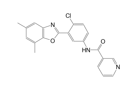 3-pyridinecarboxamide, N-[4-chloro-3-(5,7-dimethyl-2-benzoxazolyl)phenyl]-