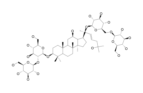 KORYOGINSENOSIDE-R2;3-O-[BETA-D-GLUCOPYRANOSYL-(1->2)-BETA-D-GLUCOPYRANOSYL]-20-[O-BETA-D-GLUCOPYRANOSYL-(1->6)-BETA-D-GLUCOPYRANOSYL]-DAMMAR-22-EN