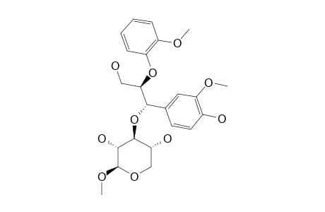 2R,3S;(2R,3S)-1-(4-HYDROXY-3-METHOXYPHENYL)-1-O-(1-O-METHYL,3-DEOXY-BETA-D-XYLOPYRANOS-3-YL)-2-(2-METHOXYPHENOXY)-PROPANE-1,3-DIOL