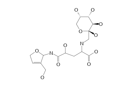 KWANSONINE-A;N(2)-(1-BETA-D-FRUCTOPYRANOSYL)-N(5)-(2',5'-DIHYDRO-2'-FURYL-3'-HYDROXYMETHYL)-GAMMA-HYDROXYGLUTAMINE