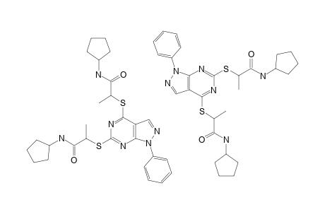 ALPHA-[6-(1'-N-CYCLOPENTYLCARBAMOYLETHYLTHIO)-1-PHENYLPYRAZOLO-[3,4-D]-PYRIMIDITHIO]-N-CYCLOPENTYL-PROPANAMIDE