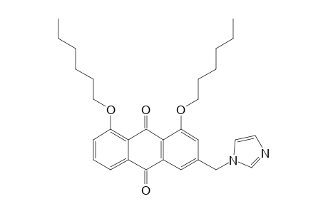 1,8-DI-O-HEXYL-15-(1H-IMIDAZOL-1-YL)-CHRYSOPHANOL