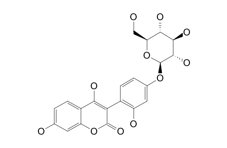 ASPHODELIN_A_4'-O-BETA-D-GLUCOSIDE;3-(2'-HYDROXY-PARA-O-BETA-D-GLUCOPYRANOSYLOXYPHENYL)-4,7-DIHYDROXY-2-H-1-BENZOPYRAN-2-ONE