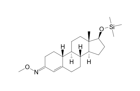 17.BETA.-[(TRIMETHYLSILYL)OXY]-ESTR-4-ENE-3-ONE(3-O-METHYLOXIME)