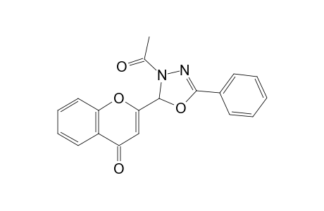 2-(3-acetyl-5-phenyl-2,3-dihydro-1,3,4-oxadiazol-2-yl)-4H-chromen-4-one