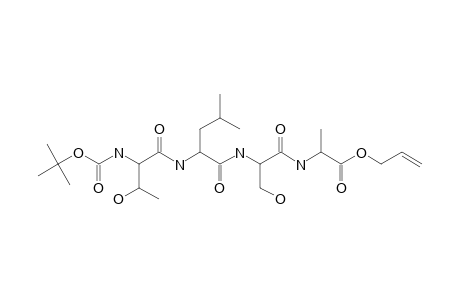 N-TERT.-BUTOXYCARBONYL-L-THREONYL-L-LEUCYL-L-SERYL-L-ALANINE-ALLYLESTER;BOC-THR-LEU-SER-ALA-OALL