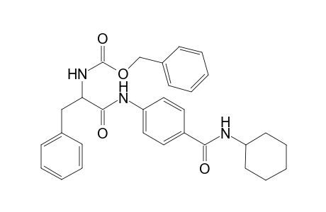 (phenylmethyl) N-[1-[[4-(cyclohexylcarbamoyl)phenyl]amino]-1-oxidanylidene-3-phenyl-propan-2-yl]carbamate