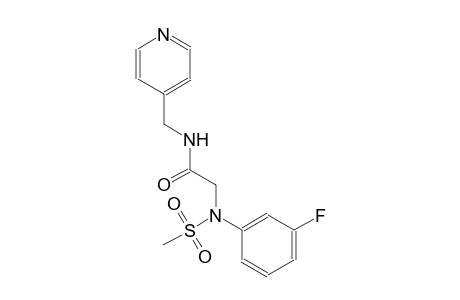 2-[3-fluoro(methylsulfonyl)anilino]-N-(4-pyridinylmethyl)acetamide