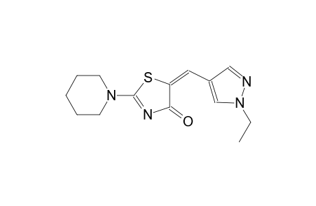 (5E)-5-[(1-ethyl-1H-pyrazol-4-yl)methylene]-2-(1-piperidinyl)-1,3-thiazol-4(5H)-one