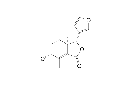 9-ALPHA-HYDROXYFRAXINELLONE;(-)-(3R,3AR,6R)-3-(3'-FURANYL)-3A,7-DIMETHYL-6-HYDROXY-1,3,3A,4,5,6-HEXAHYDROBENZO-[C]-FURAN-1-ONE