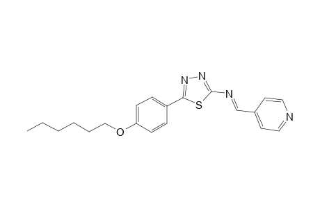 5-(4-(hexyloxy)phenyl)-N-(pyridin-4-ylmethylene)-1,3,4-thiadiazol-2-amine