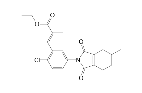 2-Propenoic acid, 3-[2-chloro-5-(1,3,4,5,6,7-hexahydro-5-methyl-1,3-dioxo-2H-isoindol-2-yl)phenyl]-2-methyl-, ethyl ester