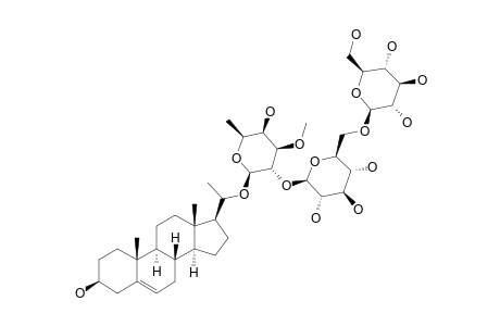 DELTA(5)-PREGNENE-3-BETA,20(S)-DIOL-20-O-BETA-D-GLUCOPYRANOSYL-(1->6)-BETA-D-GLUCOPYRANOSYL-(1->2)-BETA-D-DIGITALOPYRANOSIDE