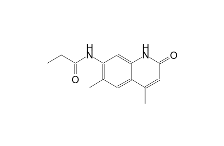 N-(4,6-dimethyl-2-oxo-1,2-dihydro-7-quinolinyl)propanamide