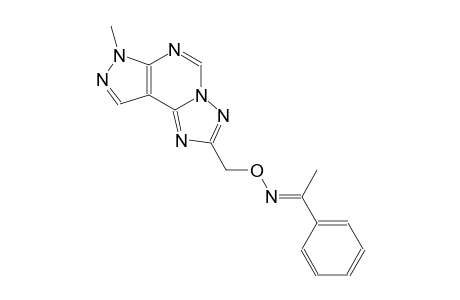 (1E)-1-phenylethanone O-[(7-methyl-7H-pyrazolo[4,3-e][1,2,4]triazolo[1,5-c]pyrimidin-2-yl)methyl]oxime