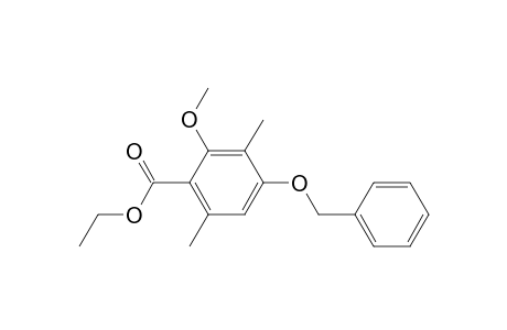 Benzoic acid, 2-methoxy-3,6-dimethyl-4-(phenylmethoxy)-, ethyl ester