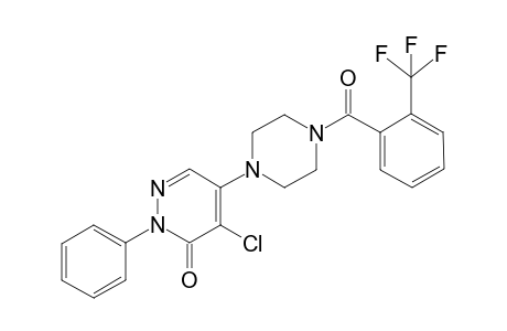 4-Chloranyl-2-phenyl-5-[4-[2-(trifluoromethyl)phenyl]carbonylpiperazin-1-yl]pyridazin-3-one