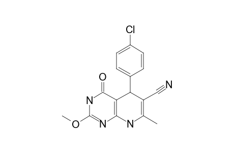 5-(4-CHLOROPHENYL)-6-CYANO-7-METHYL-2-METHOXY-5,8-DIHYDROPYRIDO-[2,3-D]-PYRIMIDIN-4(3H)-ONE