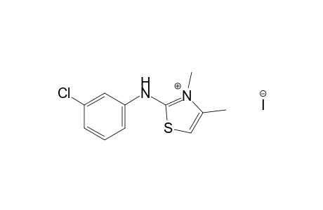 2-(m-chloroanilino)-3,4-dimethylthiazolium iodide